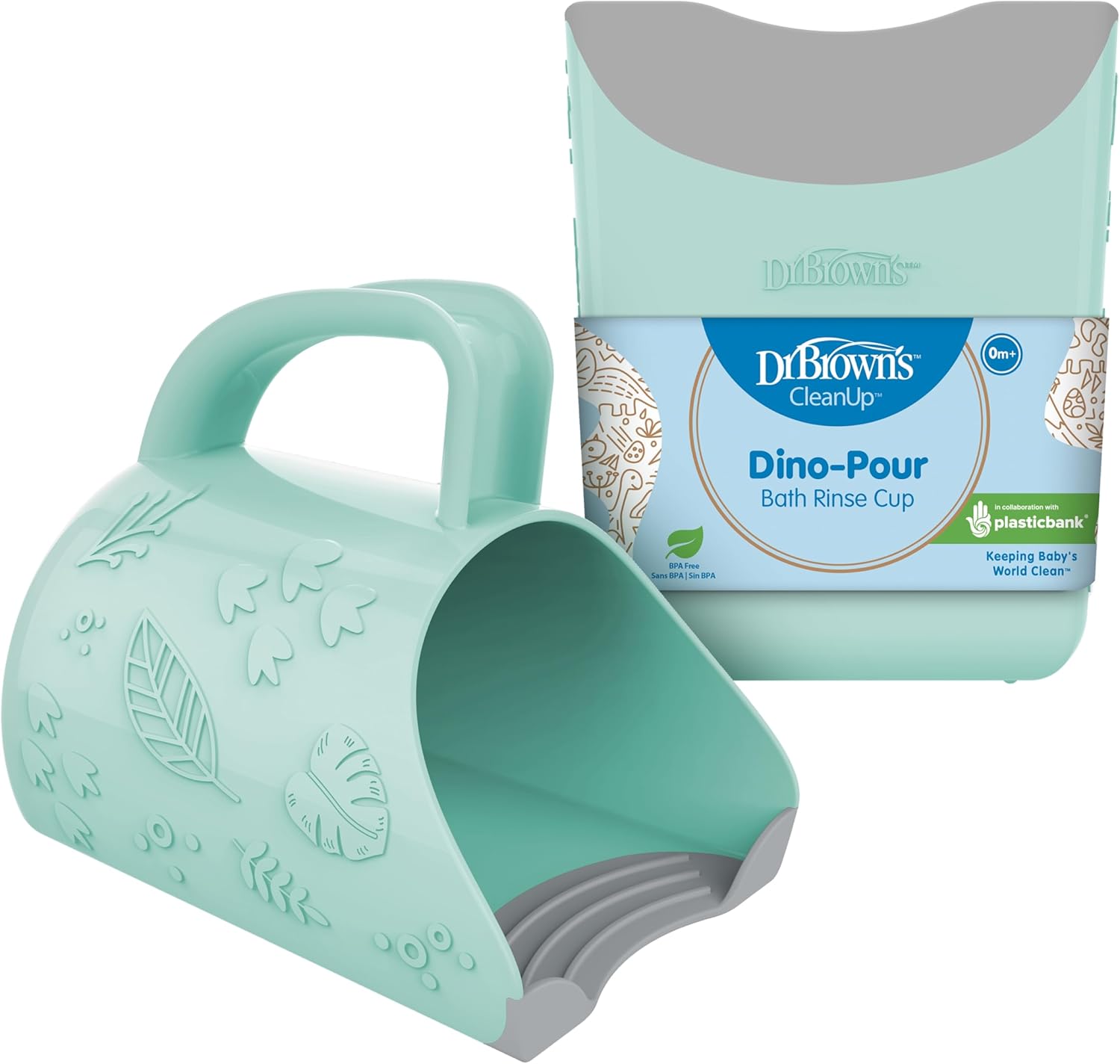 Dr Browns Dino-Pour Baby Bath Rinse Cup Tear-Free BPA Free