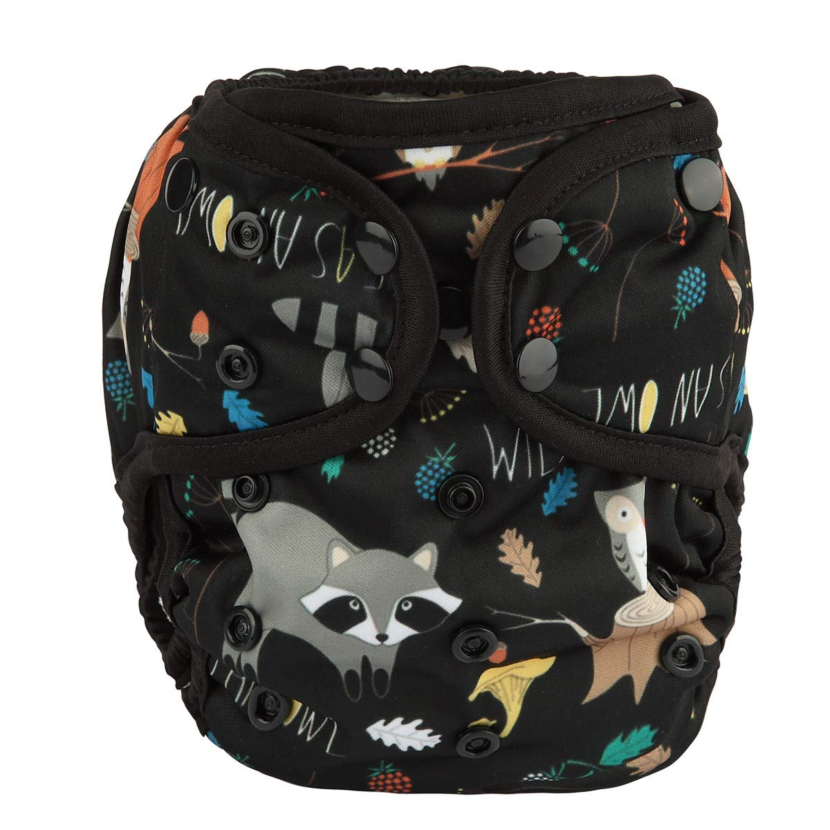 Baby Diaper Cover Nappy One Size 8lbs to 36lbs Racoon Owl