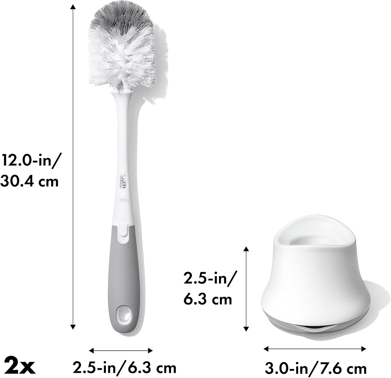 OXO Tot Bottle Brush with Nipple Cleaner and Stand 2-Pack
