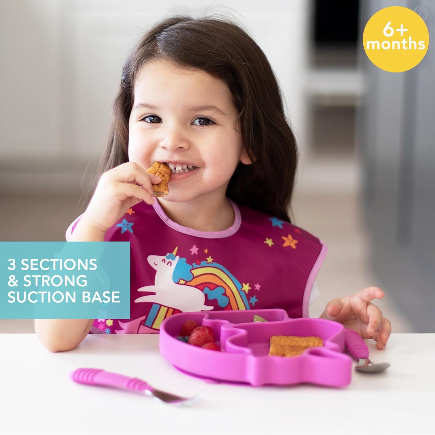 Bumkins Unicorn Suction Plate for Babies
