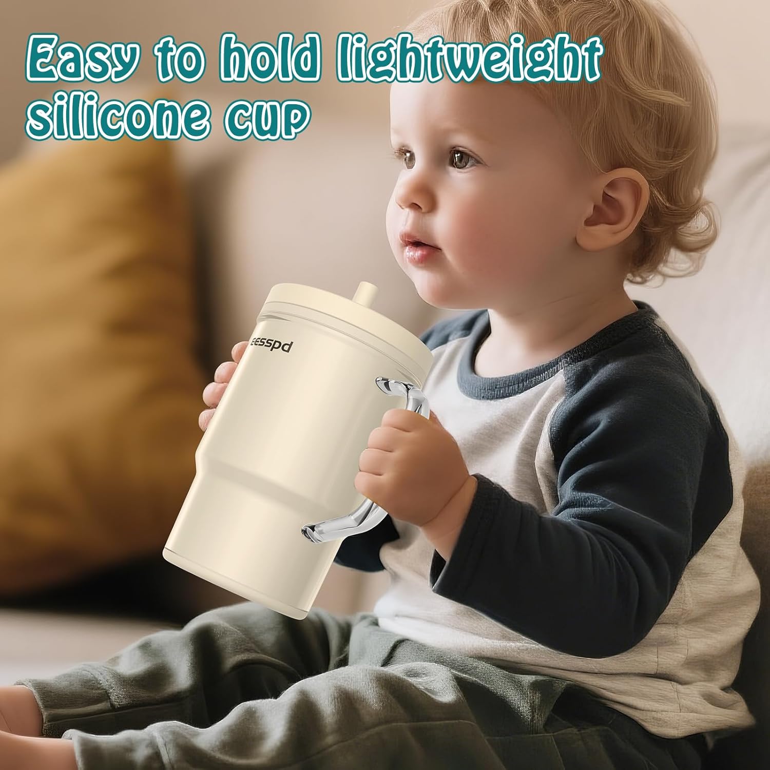 Toddler 9 oz Mini Cup with Leak-Resistant Straw and Handle
