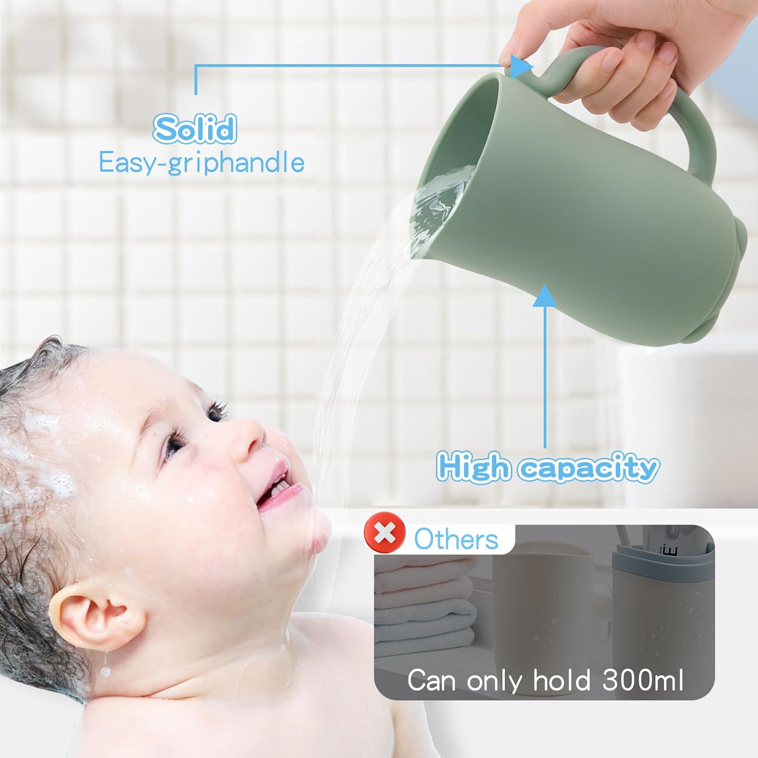 MANDOO Baby Bath Rinse Cup - Light Green 1