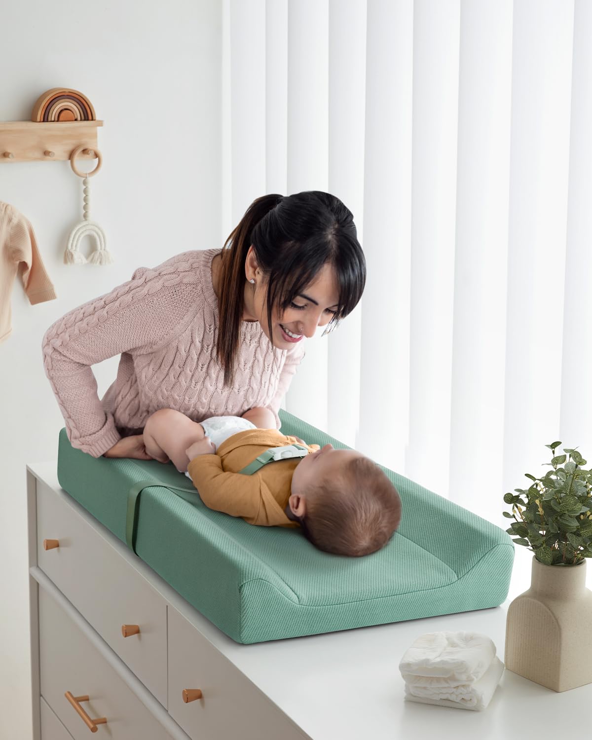 Blissful Diary Portable Changing Pad with Waterproof Lining and Soft Cover