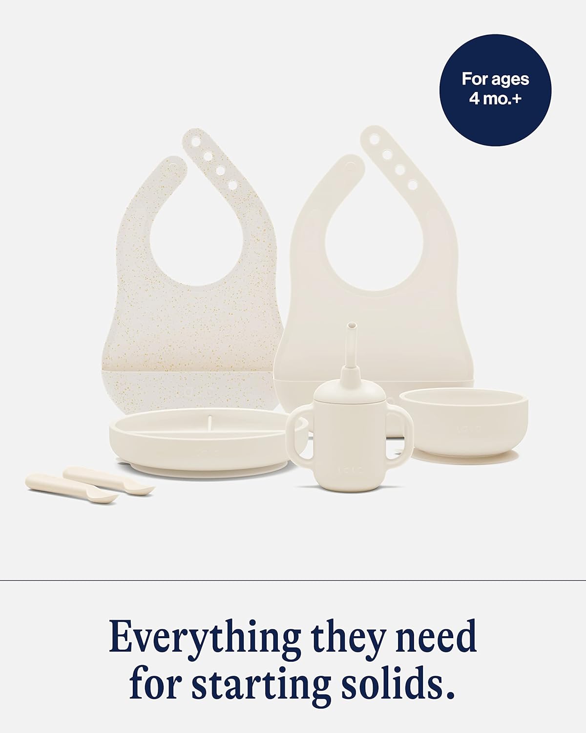 Lalo First Bites Baby Feeding Set - 6 Pieces Non-Toxic Silicone