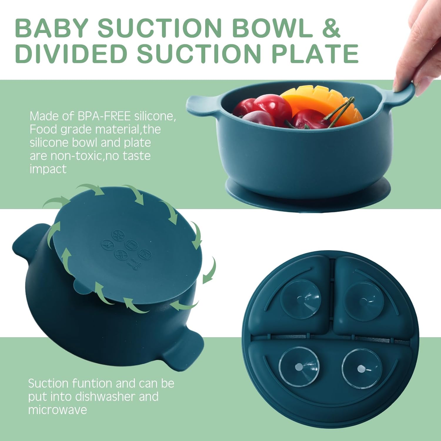 Dandat 24 Pcs Silicone Baby Feeding Set