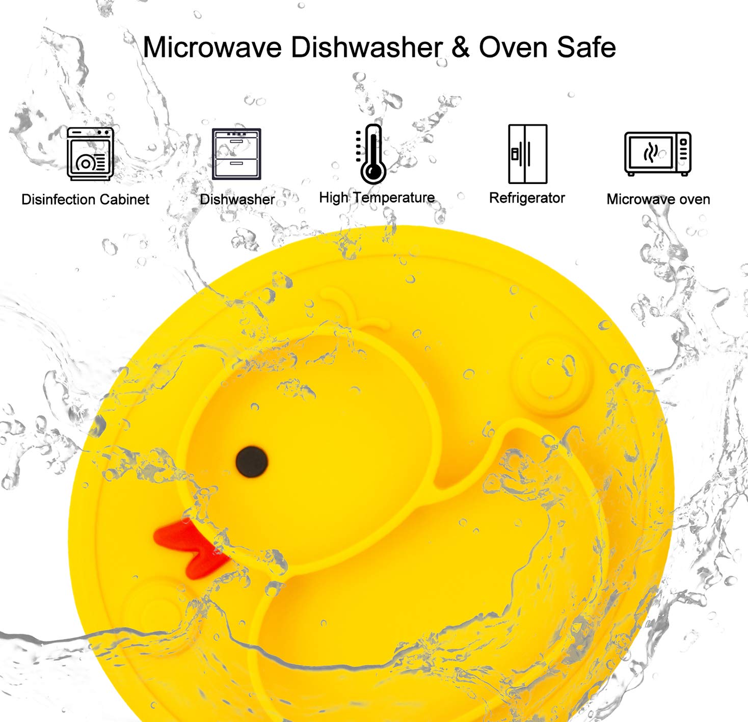 Lightening Baby Plate Silicone Toddler Suction Plate