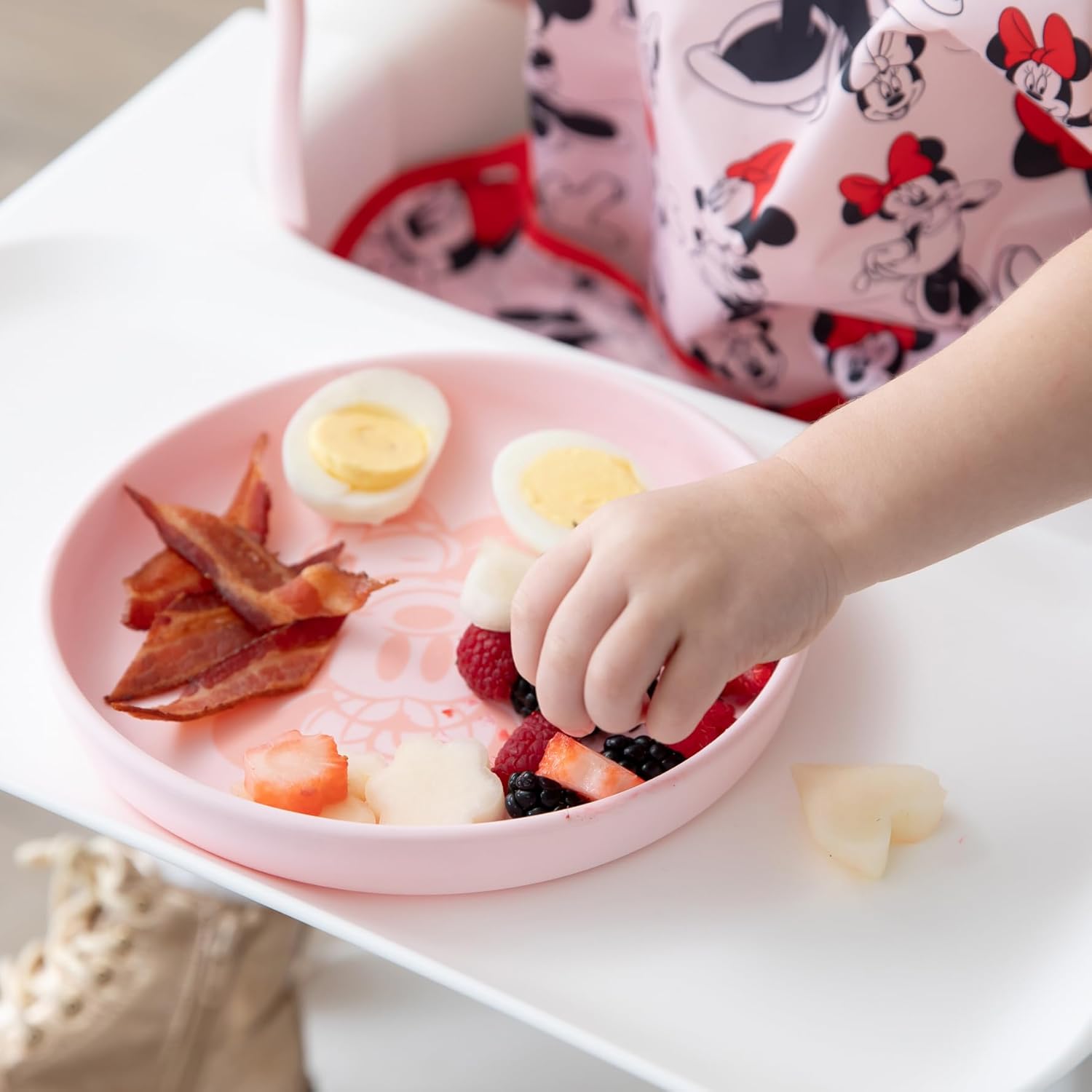 Disney Minnie Mouse Silicone Plate and Spoon Set for Babies and Kids