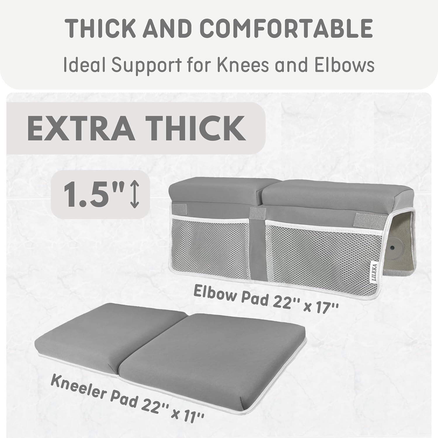 LILEKA Baby Bath Kneeler and Elbow Rest Pad Set