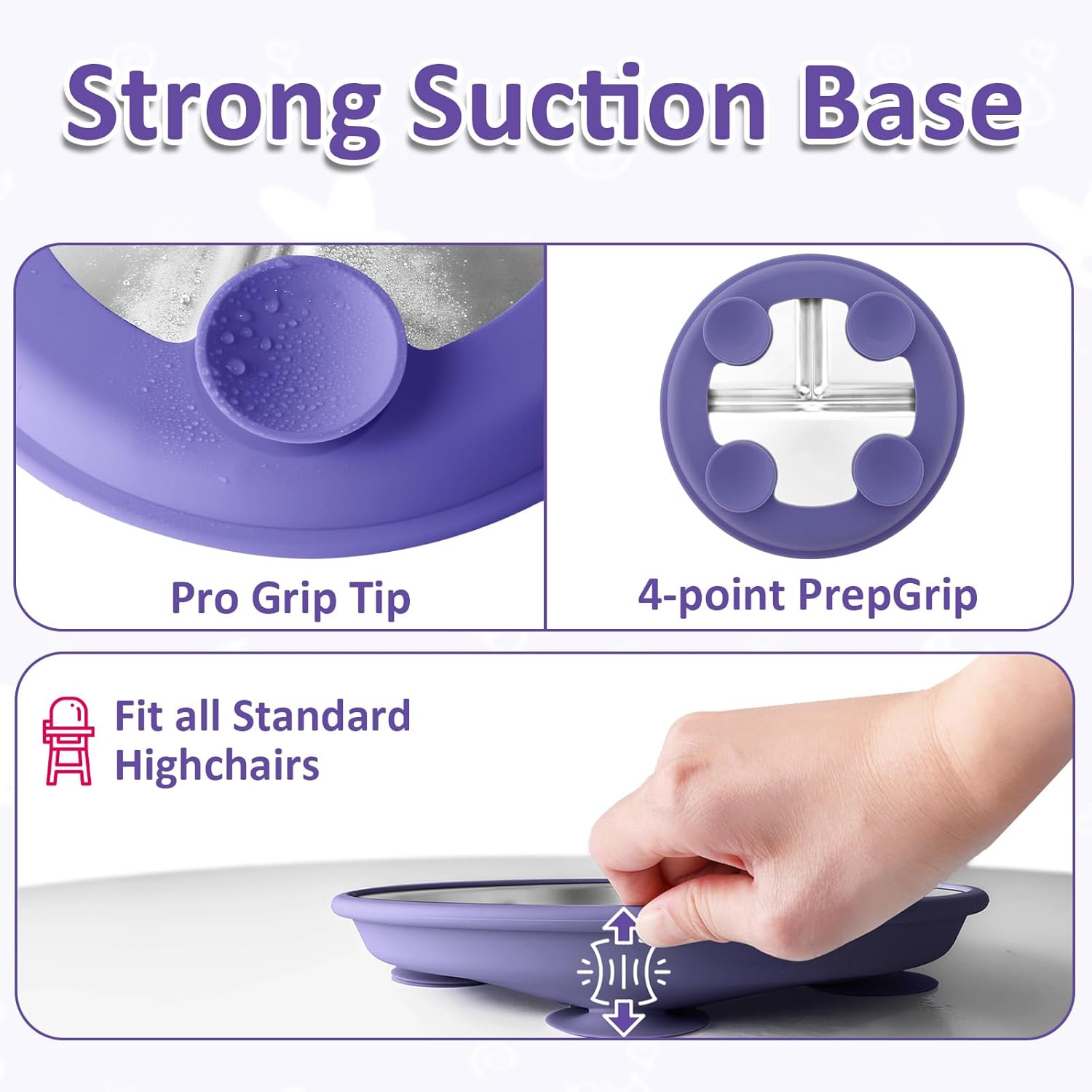 Bakpoco Suction Toddler Plate Set of 2 9 Green Purple
