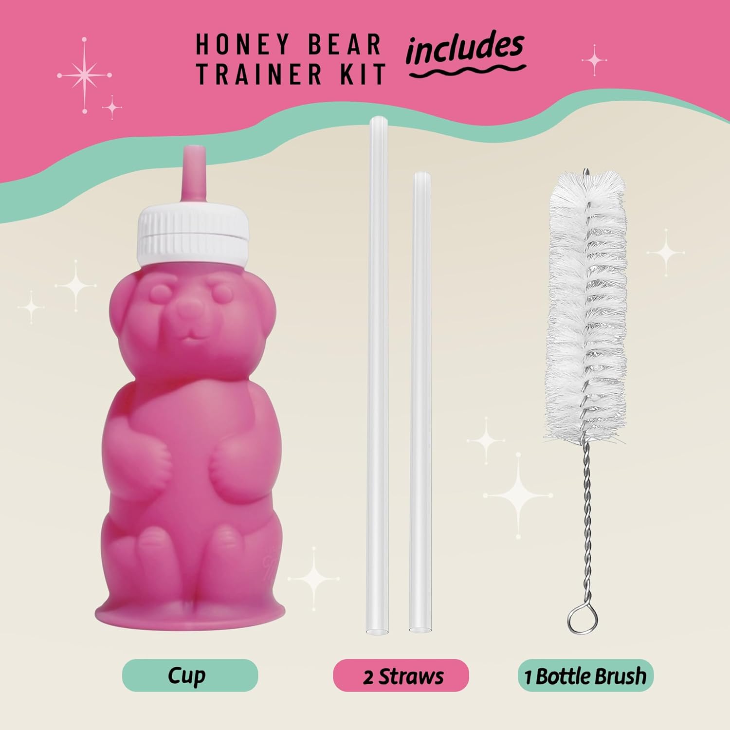 Legendairy Milk Honey Bear Straw Cup for Babies 8 oz