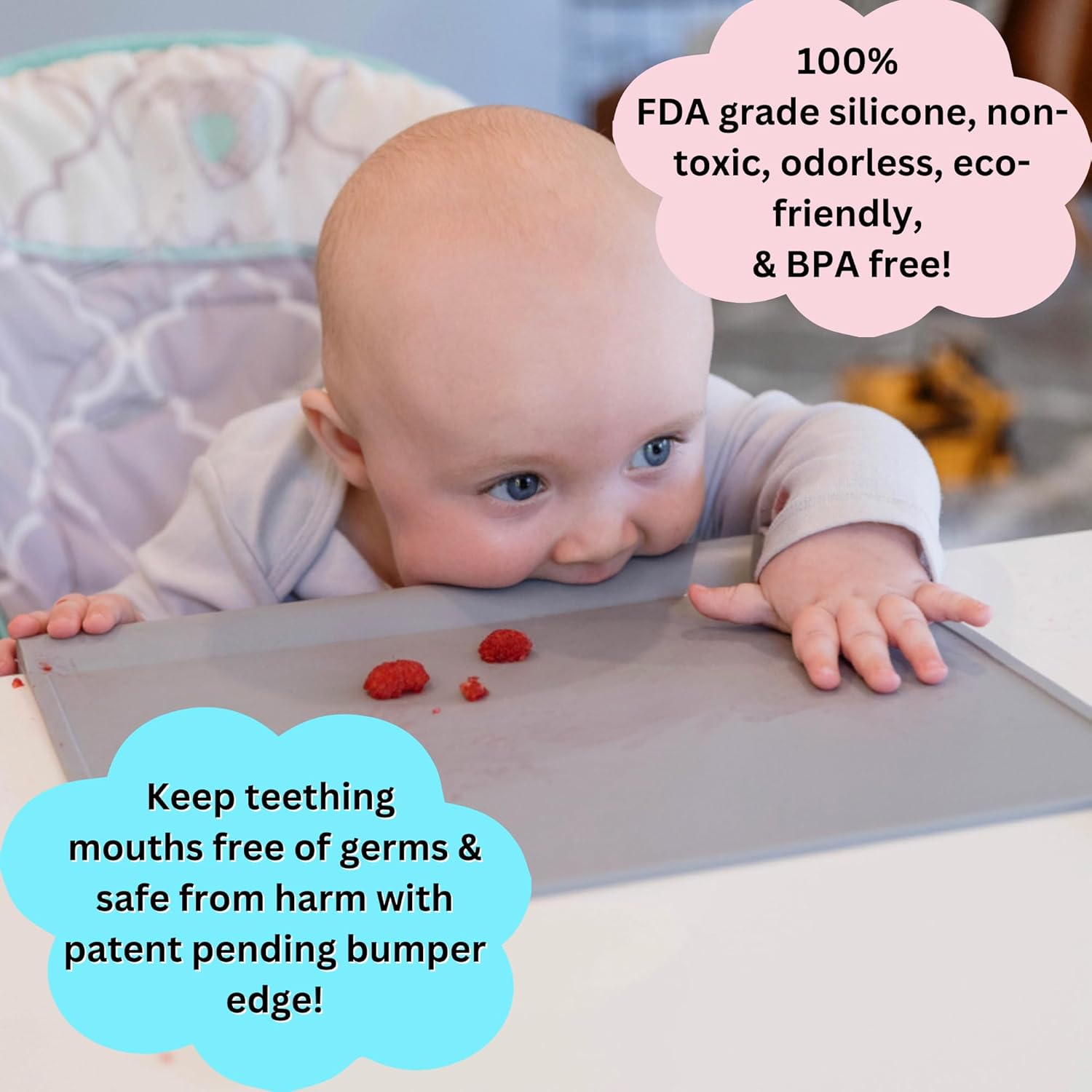 The Table Tyke 100 Silicone Placemat Sage Green 1