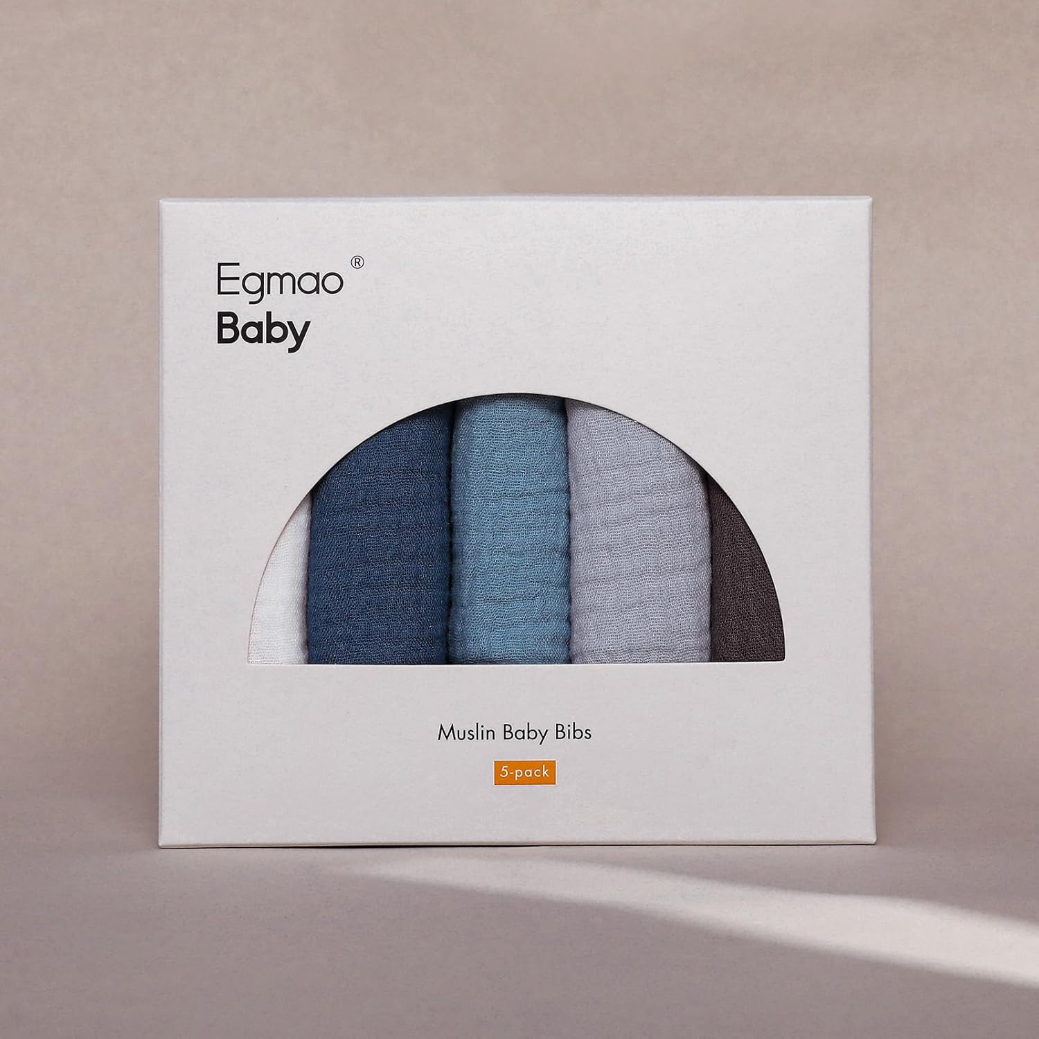Organic Muslin Bibs 5 Pack for Baby Boys Girls 1