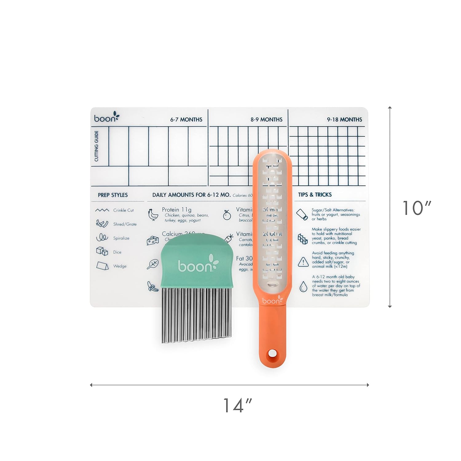 Boon DIVVY Baby Food Prep Kit with Placemat Grater and Cutter