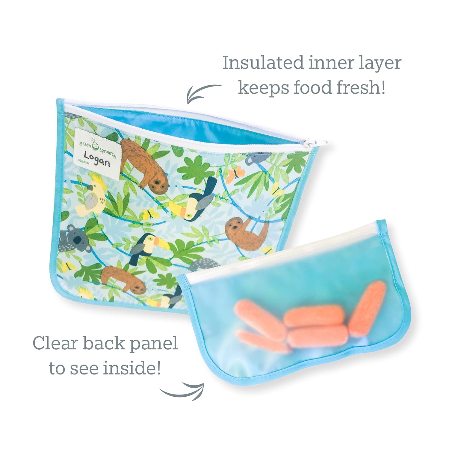 Green Sprouts Reusable Snack Bags 2 Pack 1