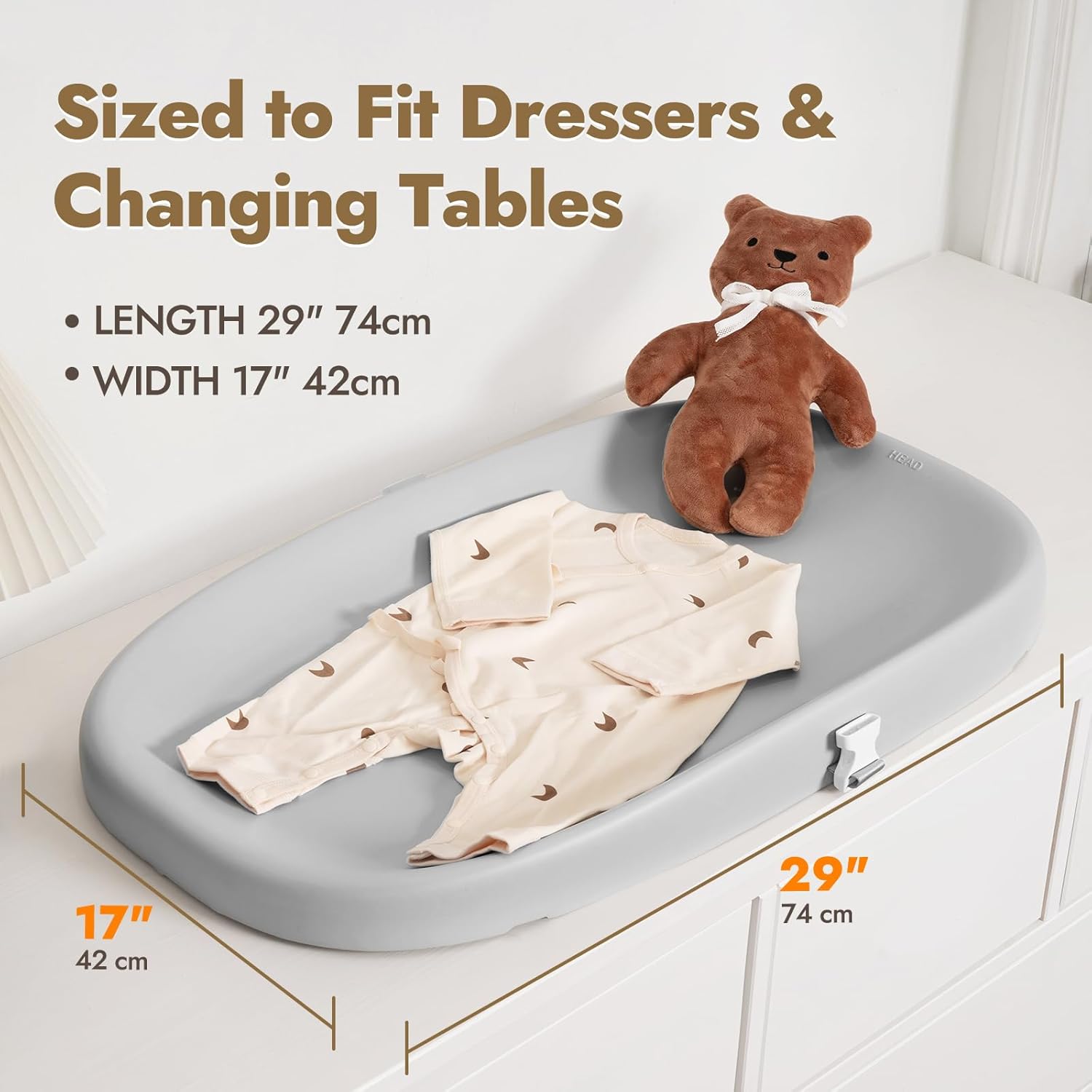 Papablic Wipeable Changing Pad with Safety Strap 1