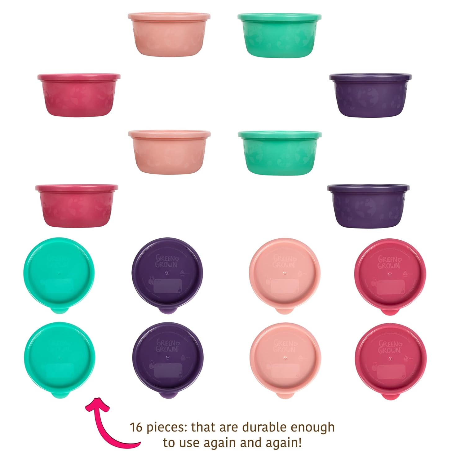 The First Years GreenGrown Reusable Bowls 8 Pack
