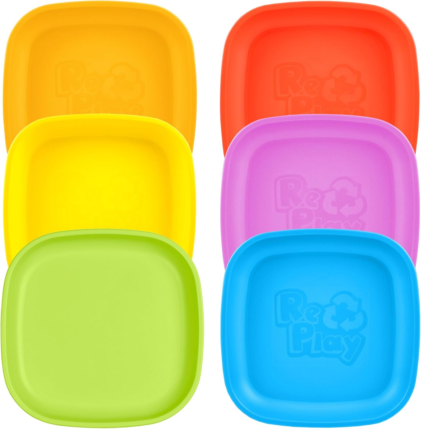 Re-Play Toddler Plates Set of 6 - 22 Oz Dishwasher Safe 1