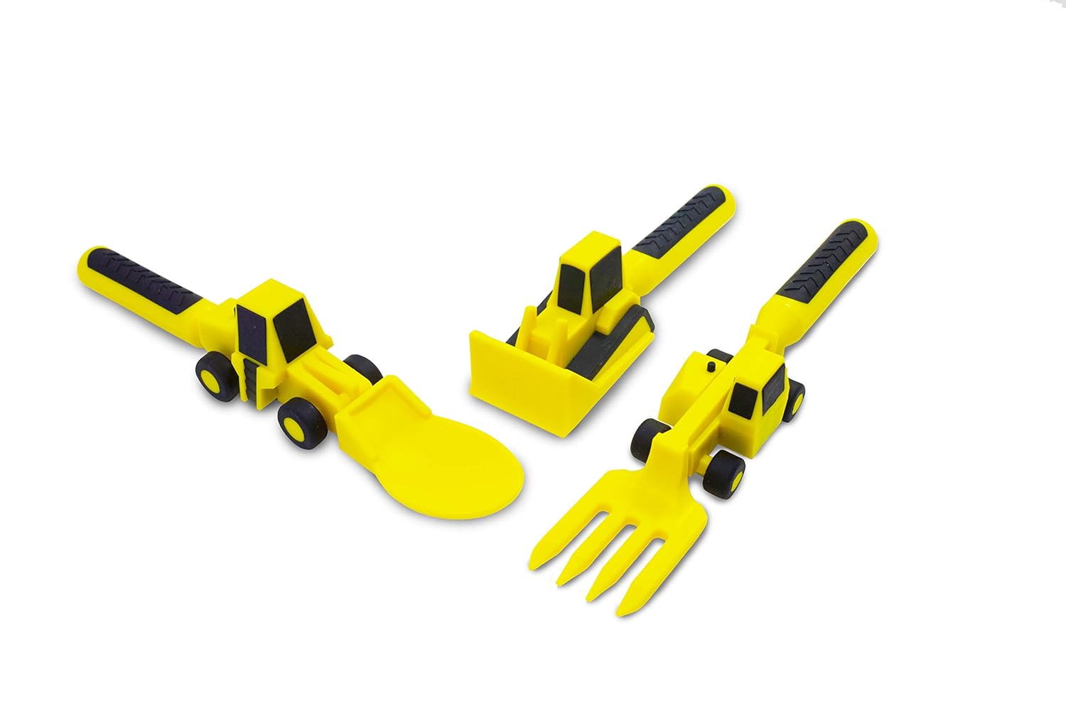Constructive Eating Plate Utensils Set for Toddlers Ages 1-3