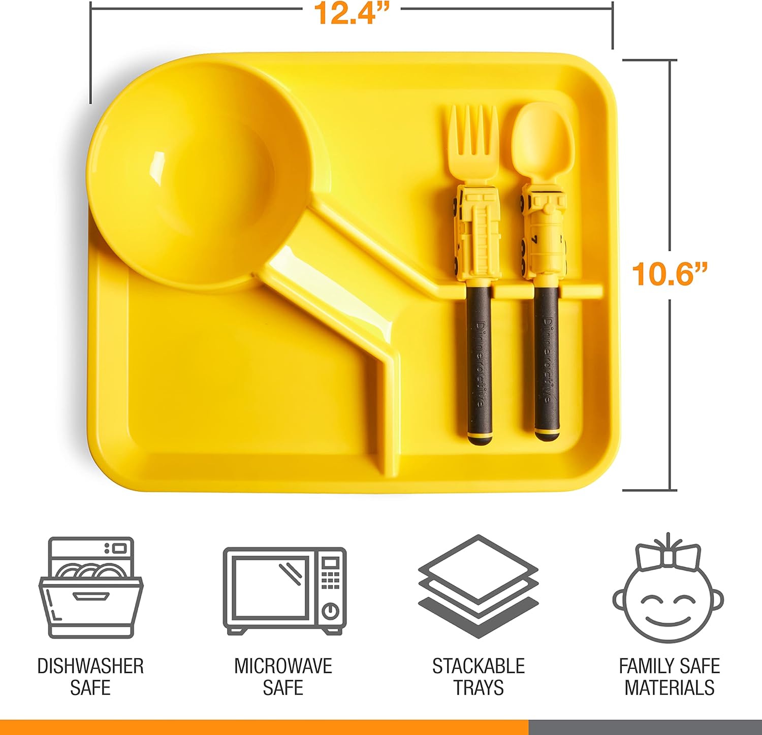 Dinneractive Kids Firefighter 3PC Dinnerware Set