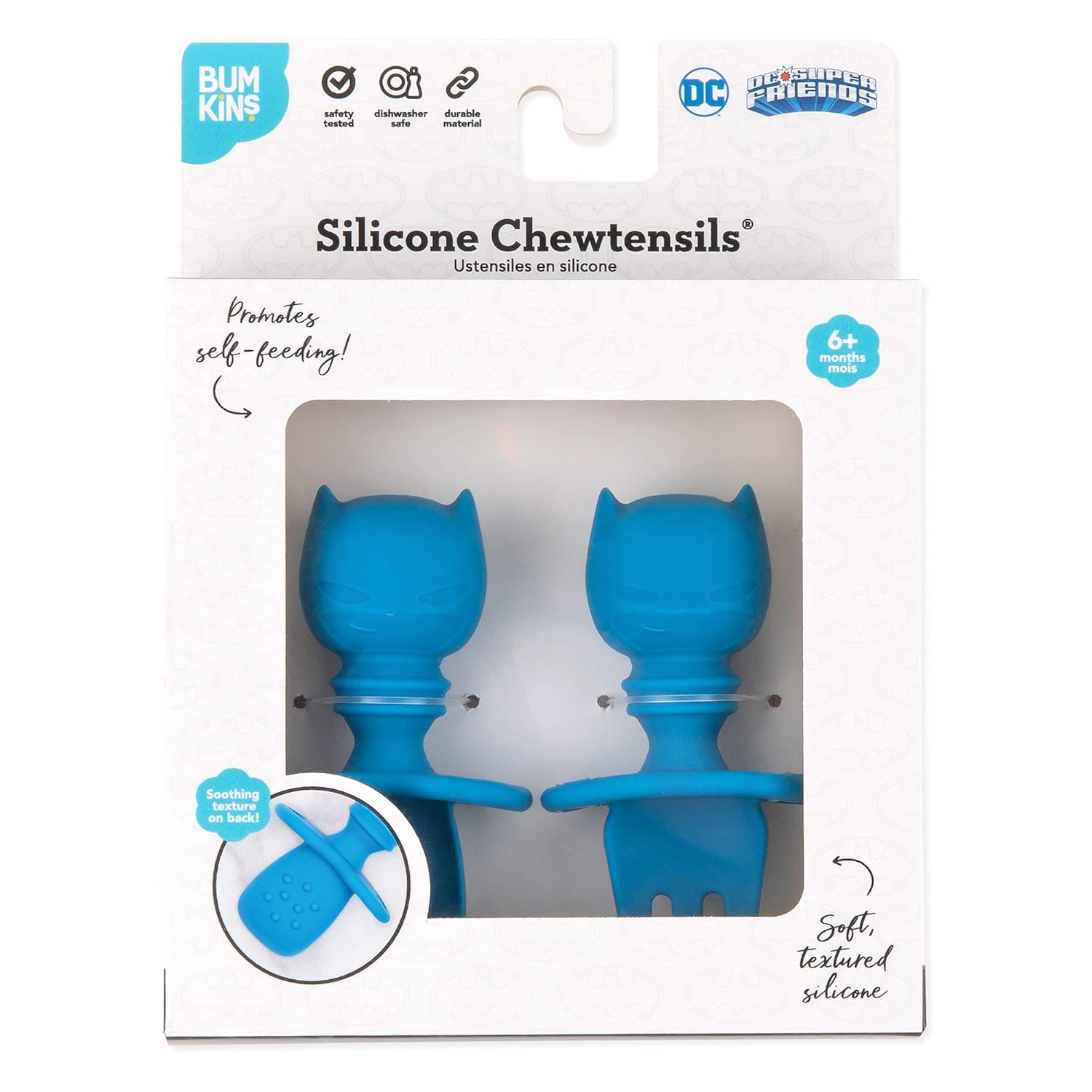 Bumkins Baby Utensils Set - Batman Blue 6 Months