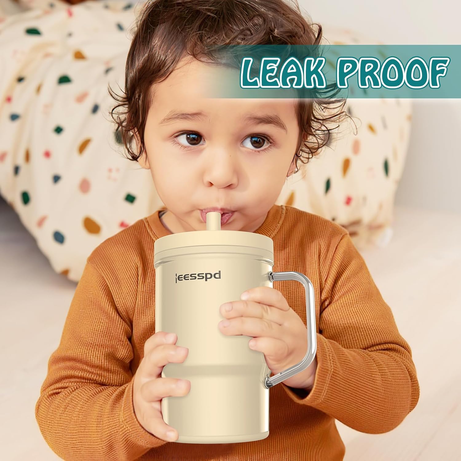 Toddler 9 oz Mini Cup with Leak-Resistant Straw and Handle