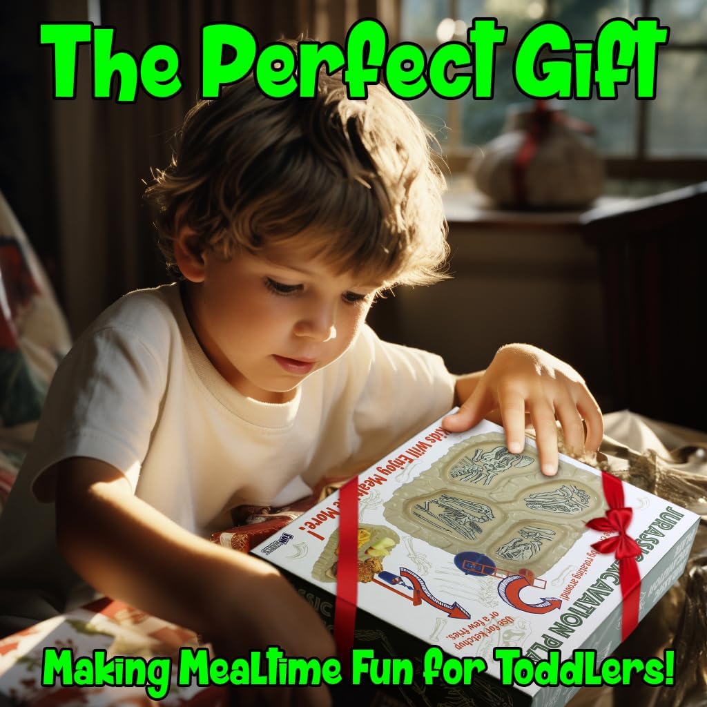 KidsFunwares T-Rex Excavation Plate for Kids