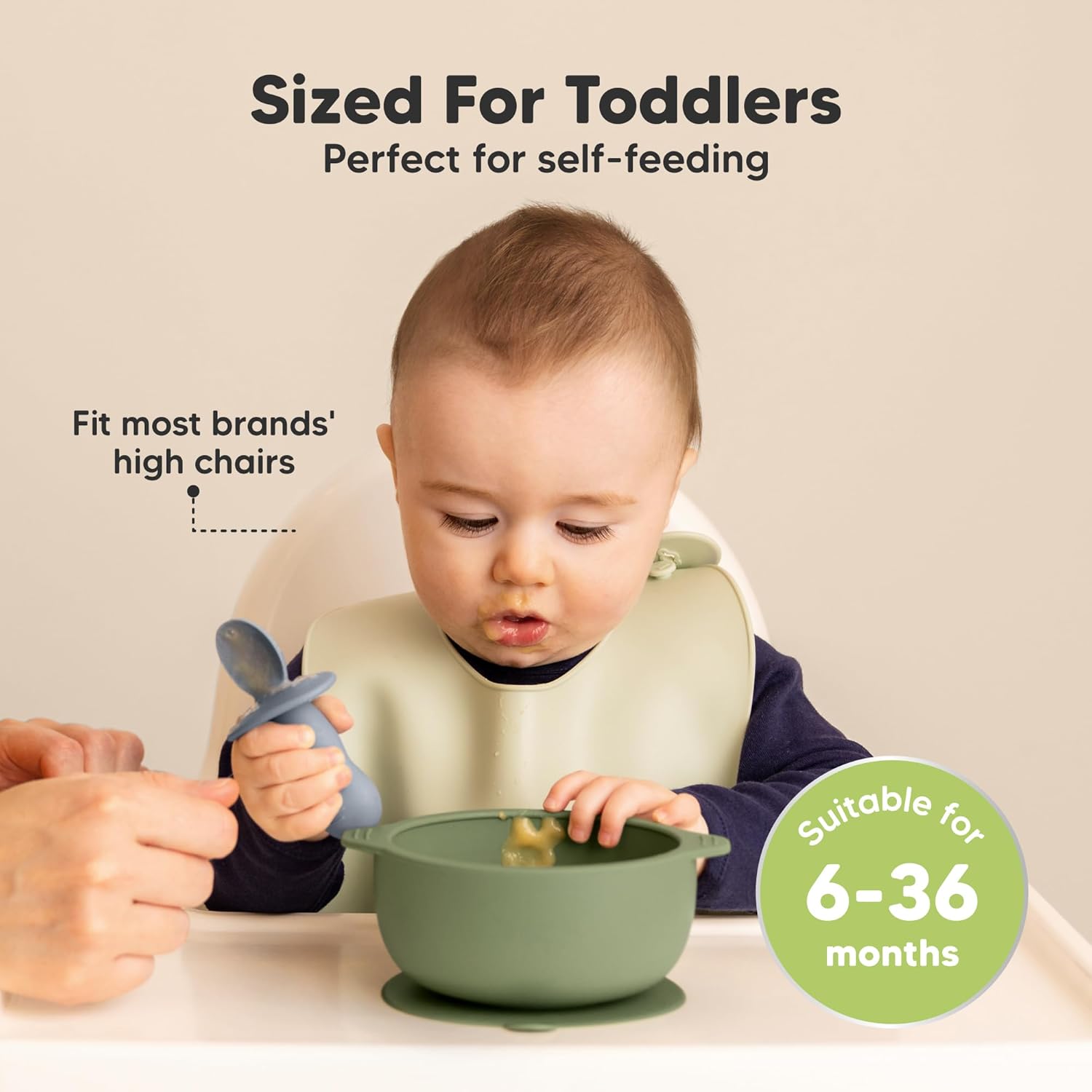KeaBabies 2-Pack Suction Baby Bowls with Lids and Utensils Set 1