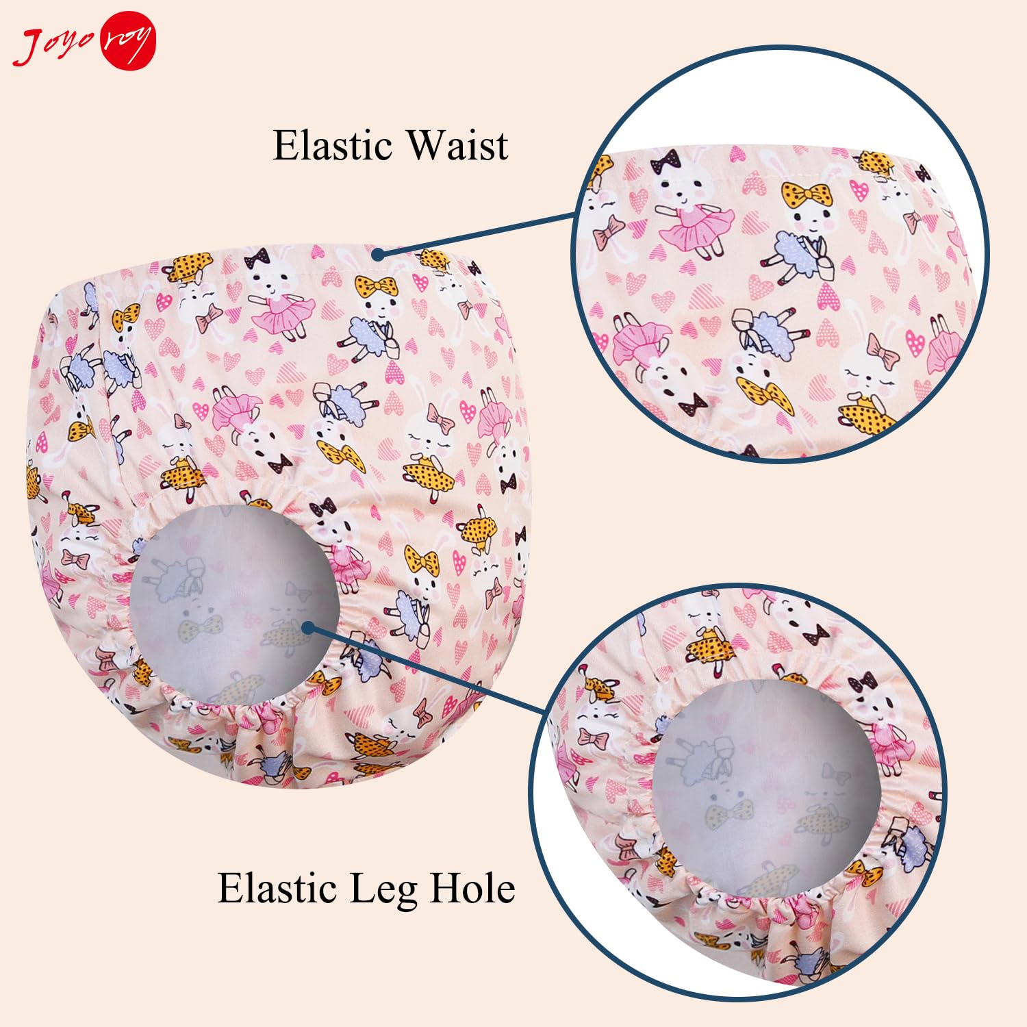 Joyo Roy 4 Pcs Reusable Rubber Pants for Potty Training