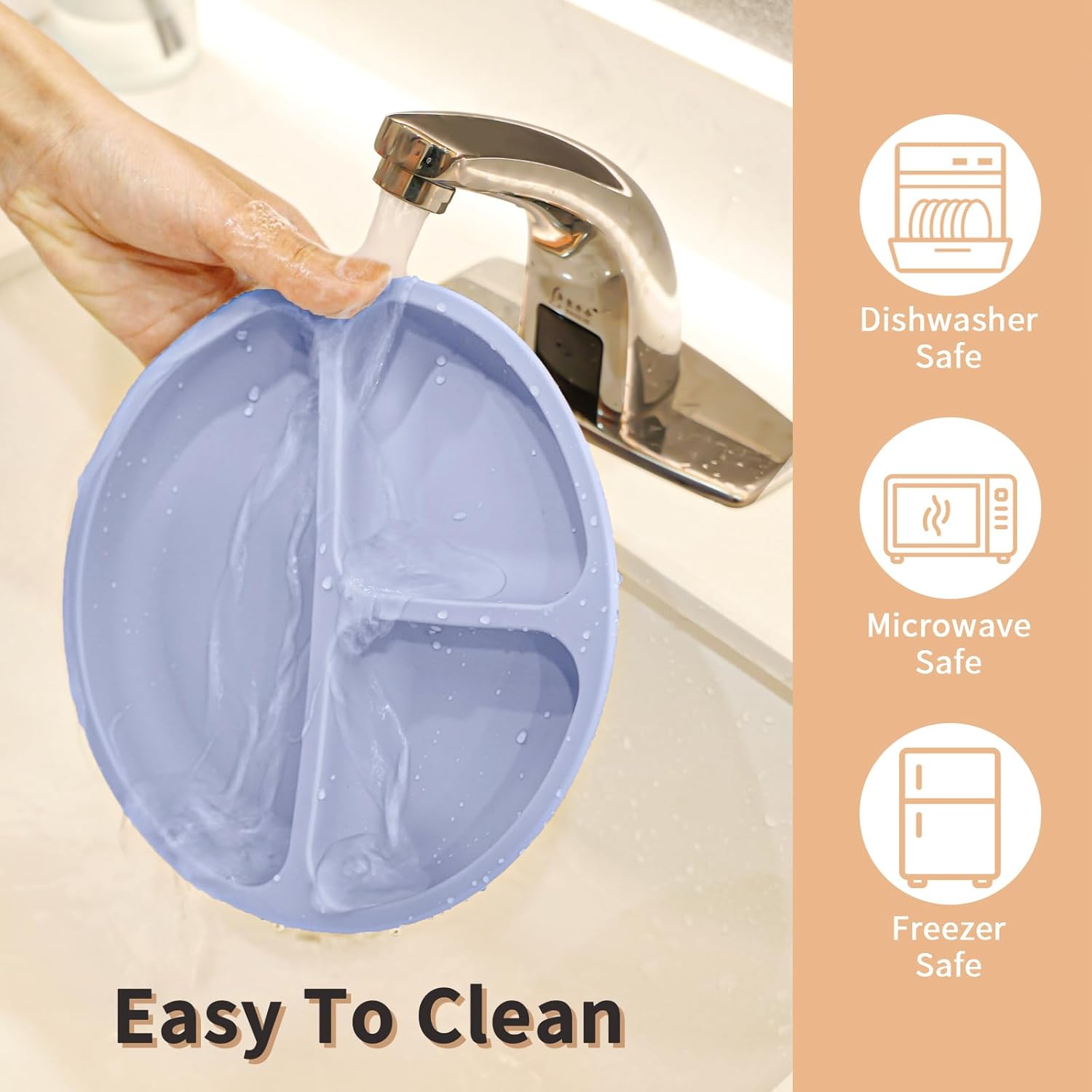 LITTLE RAWR Suction Plates 3 Pack BPA Free