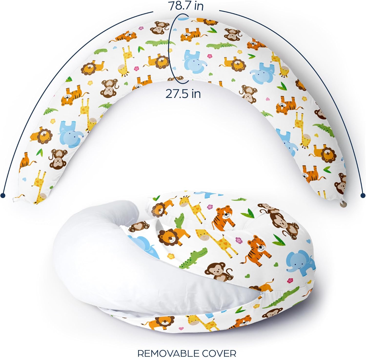Niimo XXL Pregnancy Pillow - 2022 Platinum Winner 100 Cotton Machine-Washable