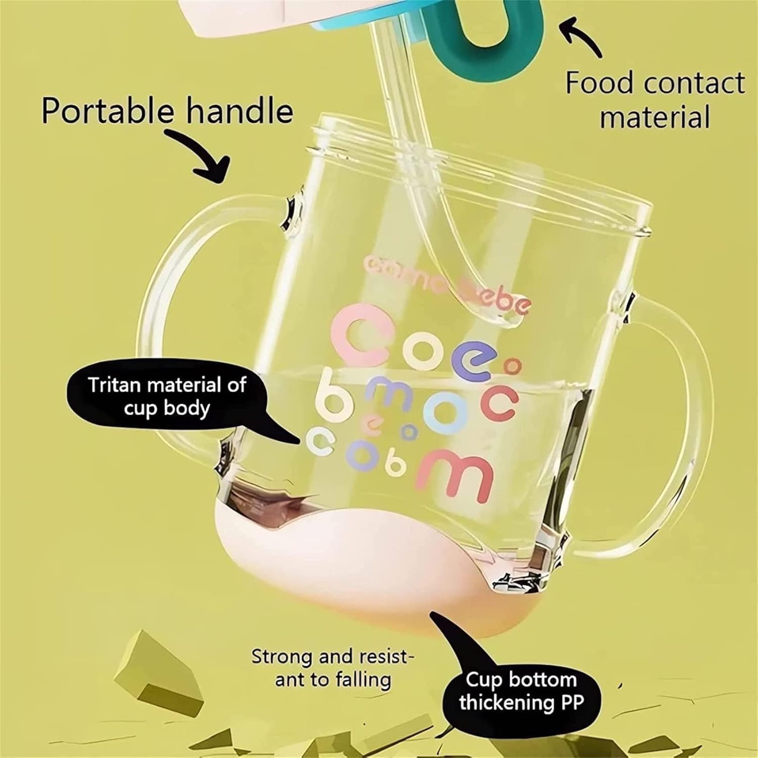 Cute Whale Water Bottle 220ml Leak Proof Sippy Cup with Turbo Squirting Design