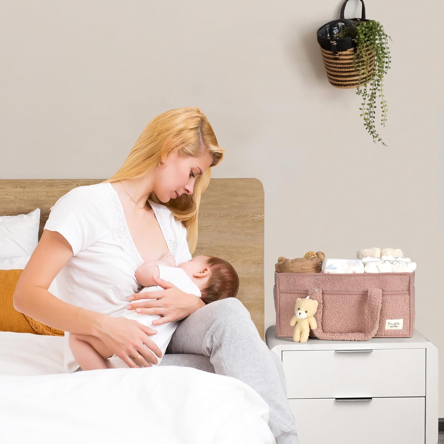 PeraBella Baby Diaper Caddy Organizer with Handle