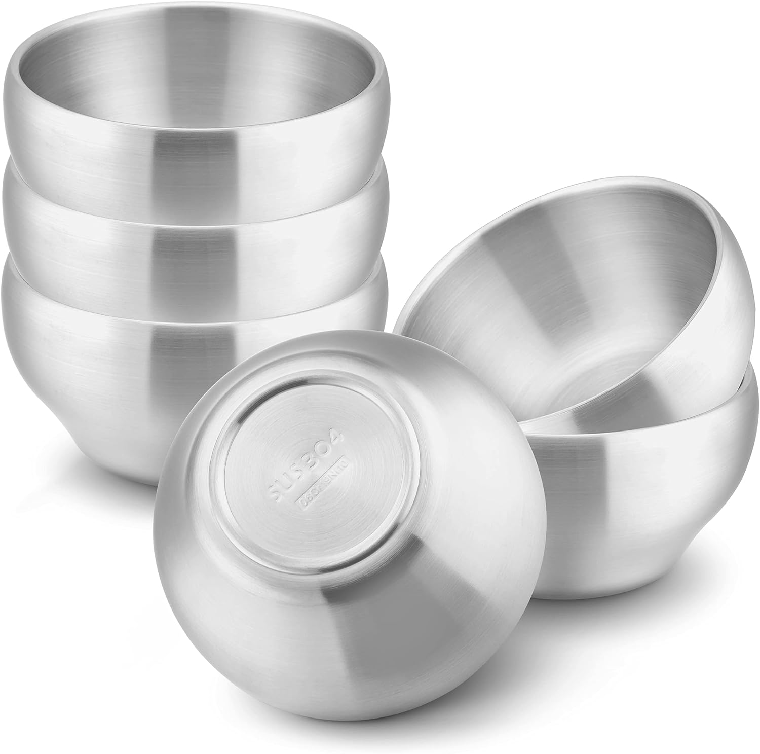 HaWare 6-Piece Stainless Steel Toddler Bowls