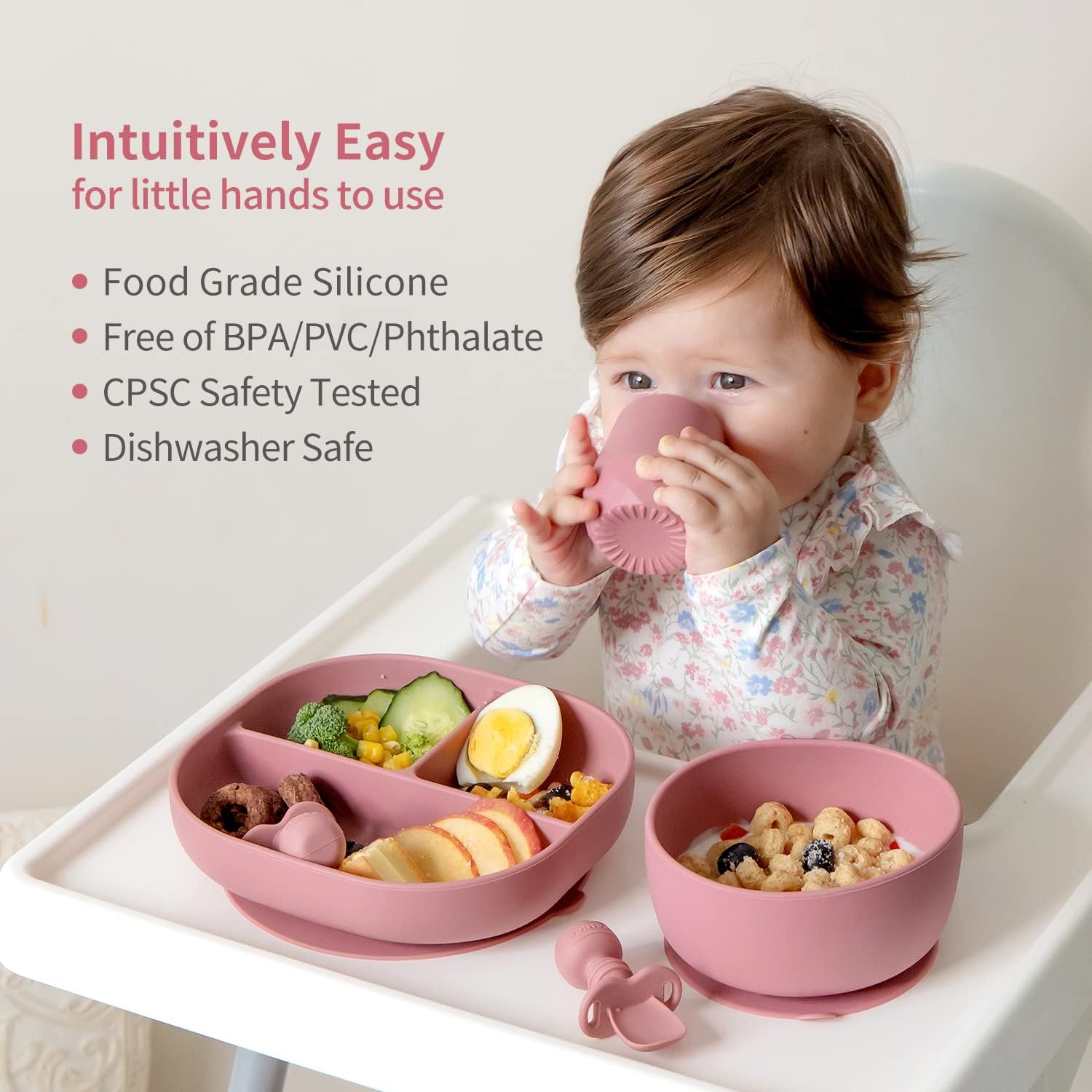 SAMiGO Silicone Baby Cups for 6-12 Months