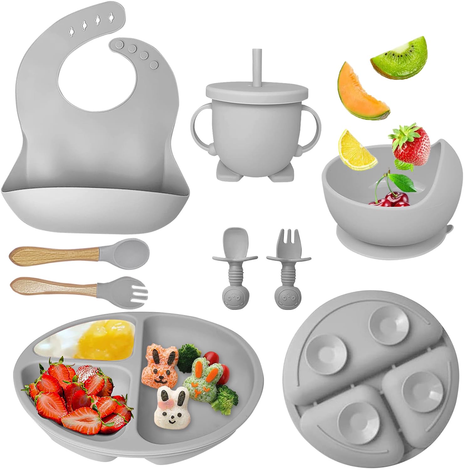 Mrkyy Silicone Baby Feeding Set for Led Weaning