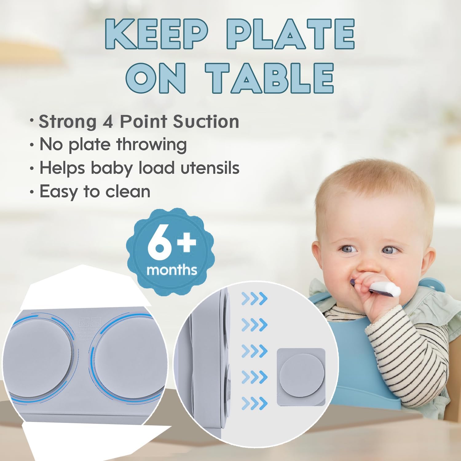 TourKing 5PCS Suction Plates for Baby