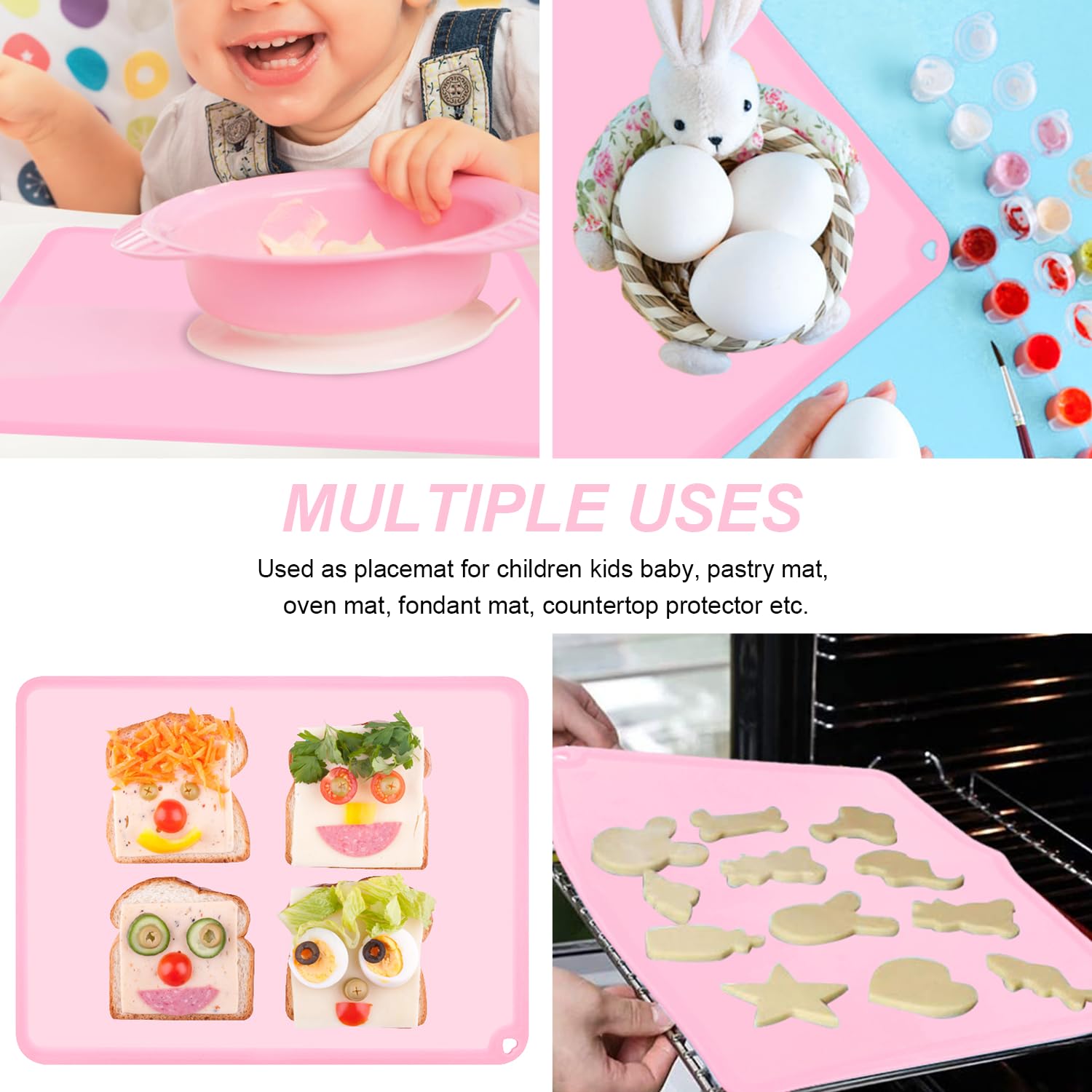 KVK Silicone Placemat 2 Pack Non-Slip Reusable