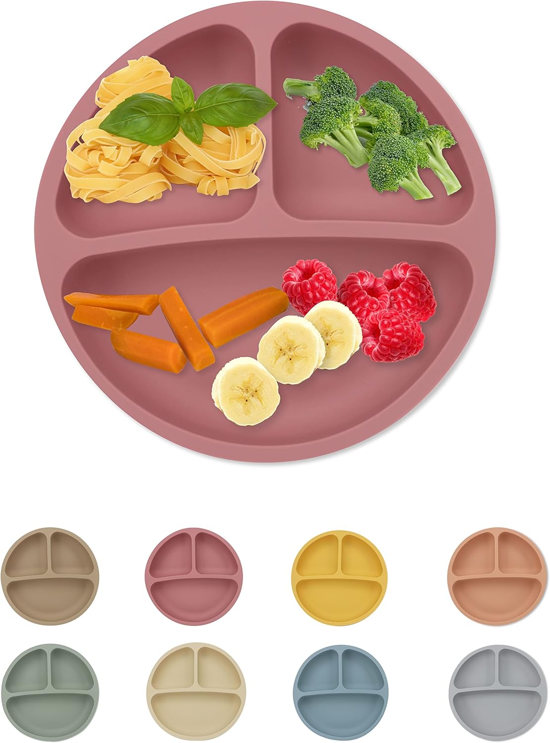 RYASHOP Silicone Baby Plates with Suction