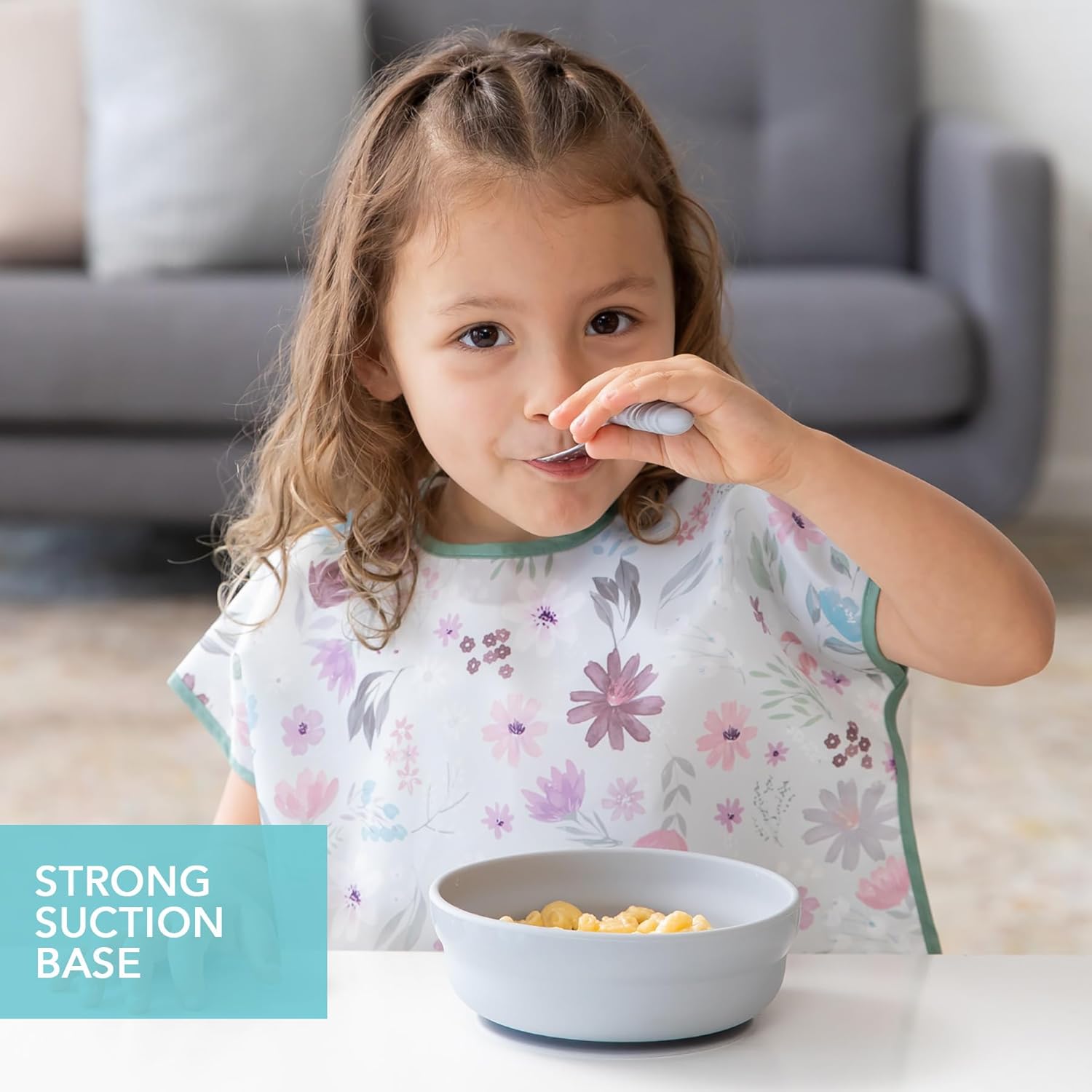 Bumkins Baby Bowl with Suction Gray