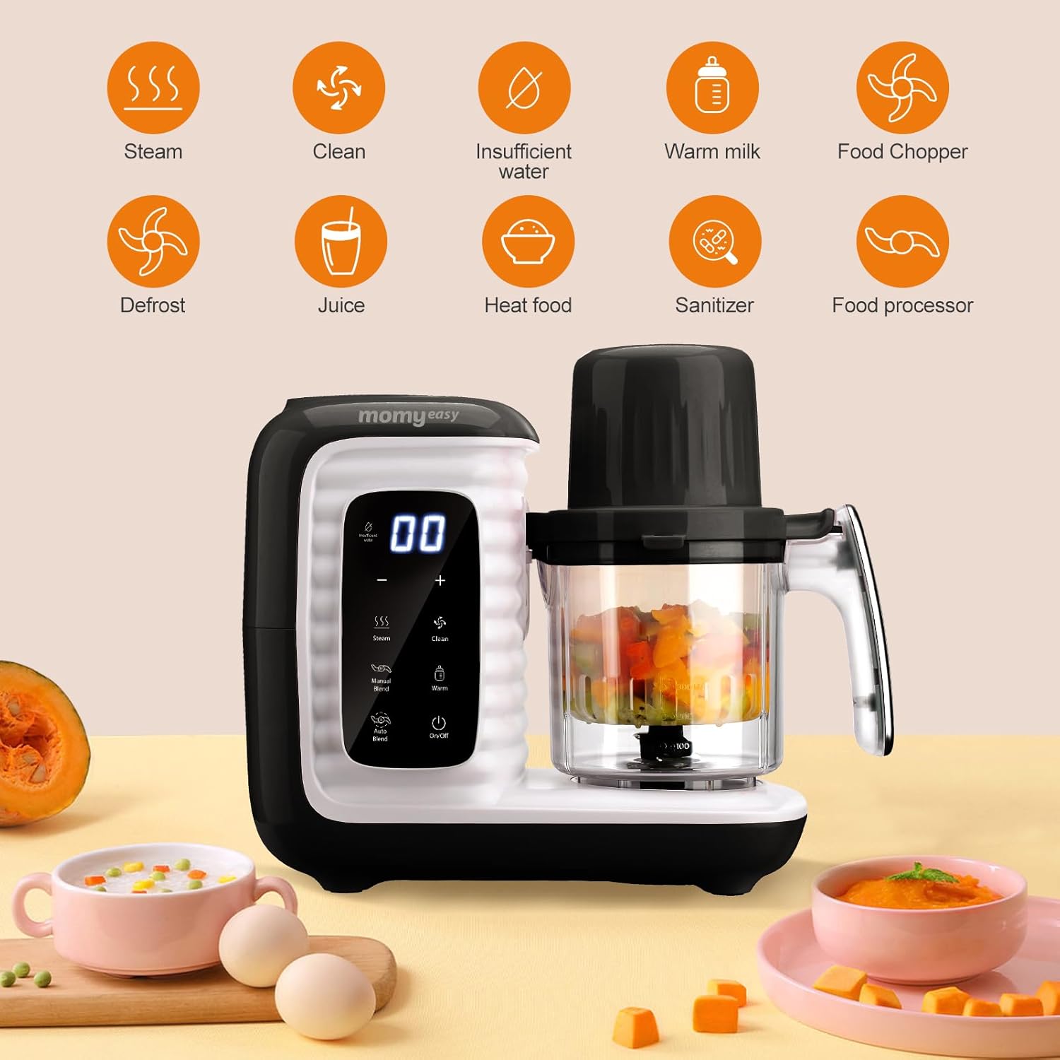 Momyeasy Baby Food Maker with Bottle Warmer