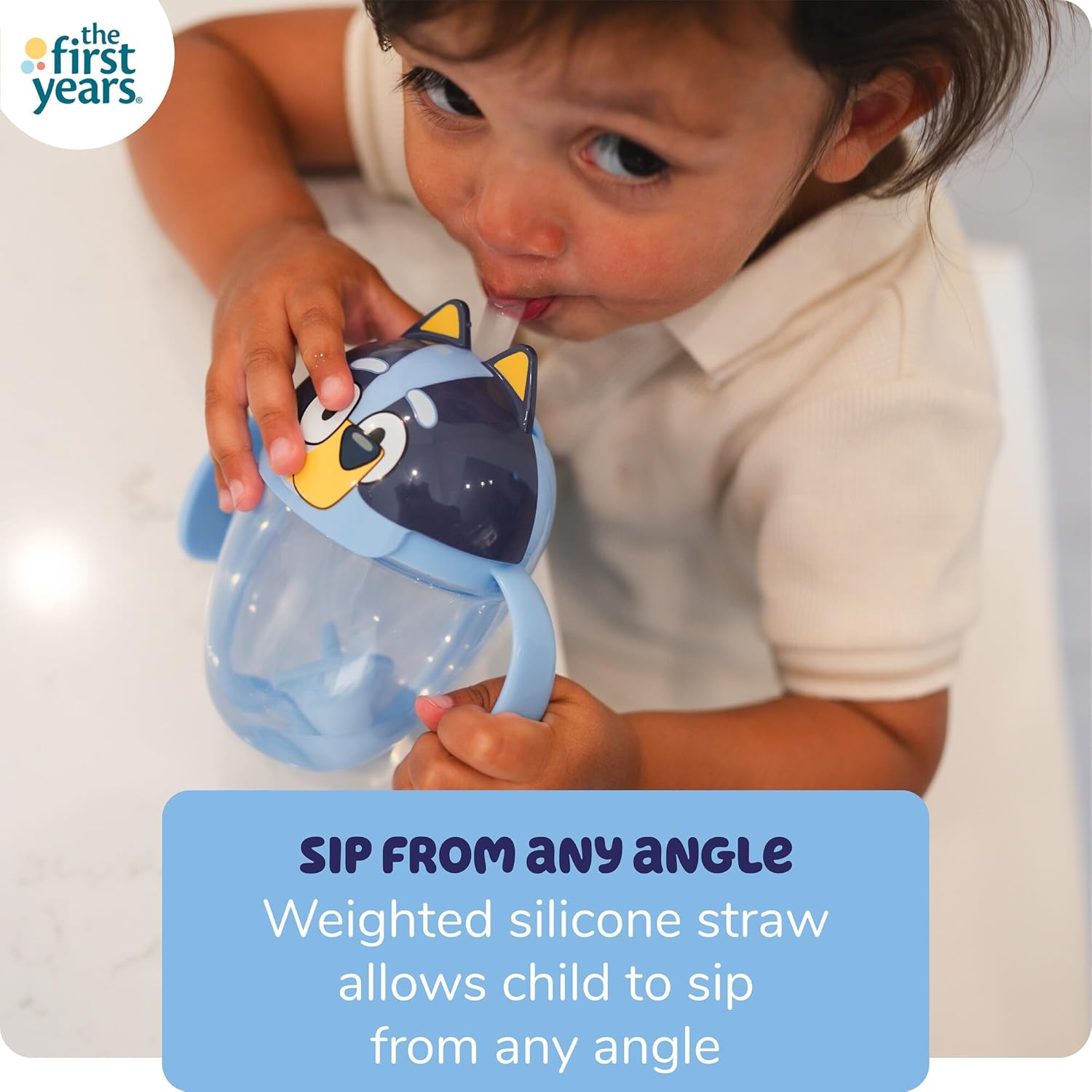 The First Years Bluey Weighted Straw Cup for Toddlers
