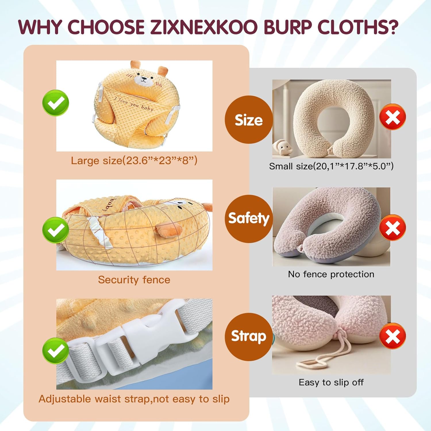 ZIXNEXKOO Anti-Reflux Baby Feeding Pillow