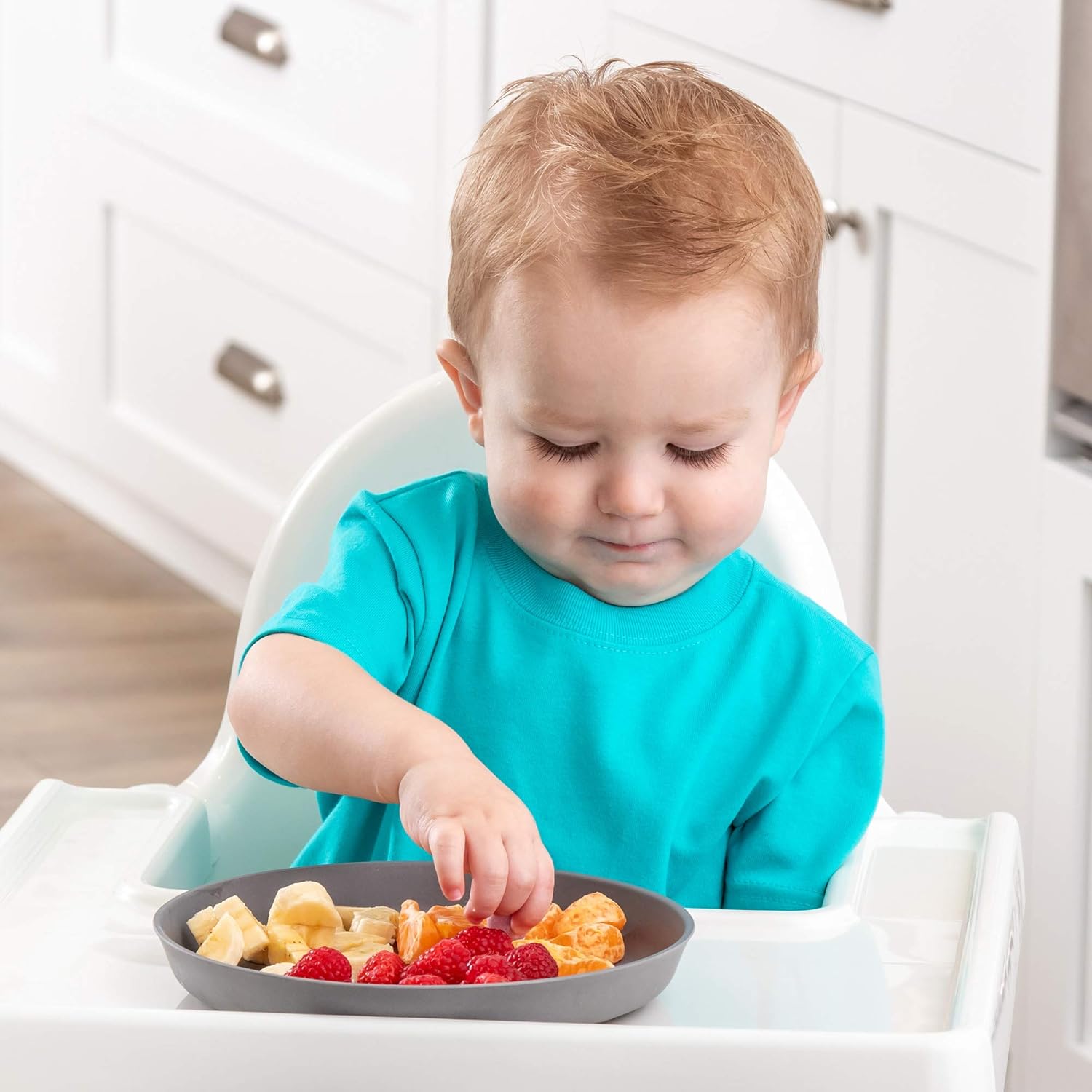 WeeSprout Bamboo Plates Set of 4 for Kids