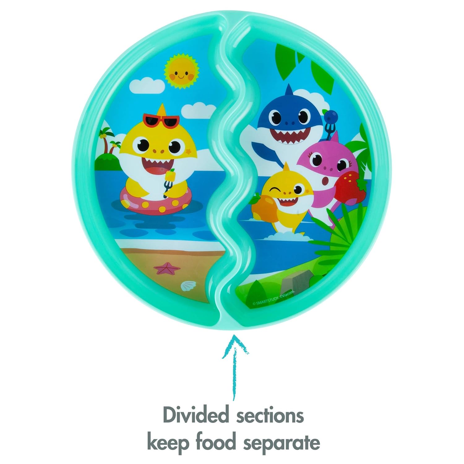 The First Years Baby Shark Divided Suction Plate - 12 Months Up