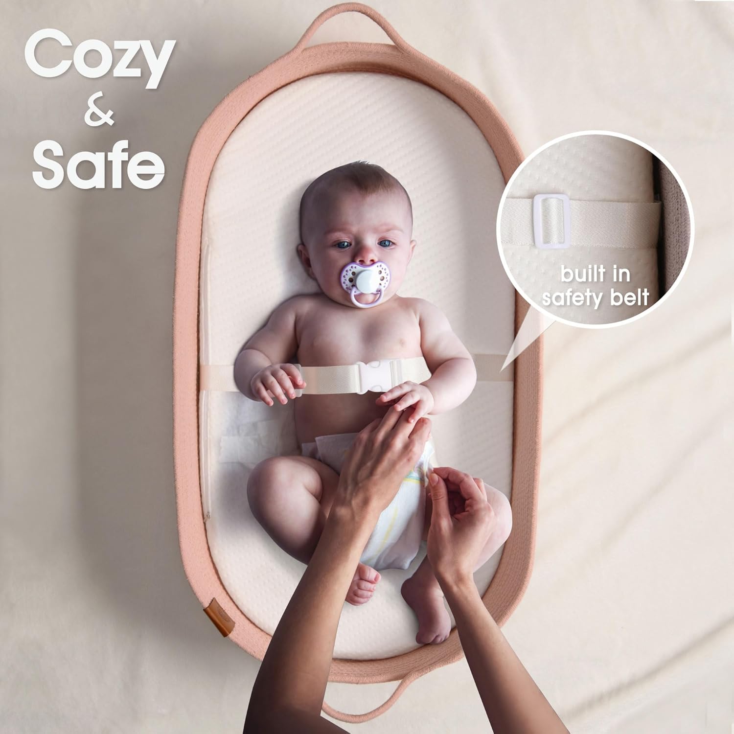 JJOO Baby Changing Basket with Diaper Caddy 1