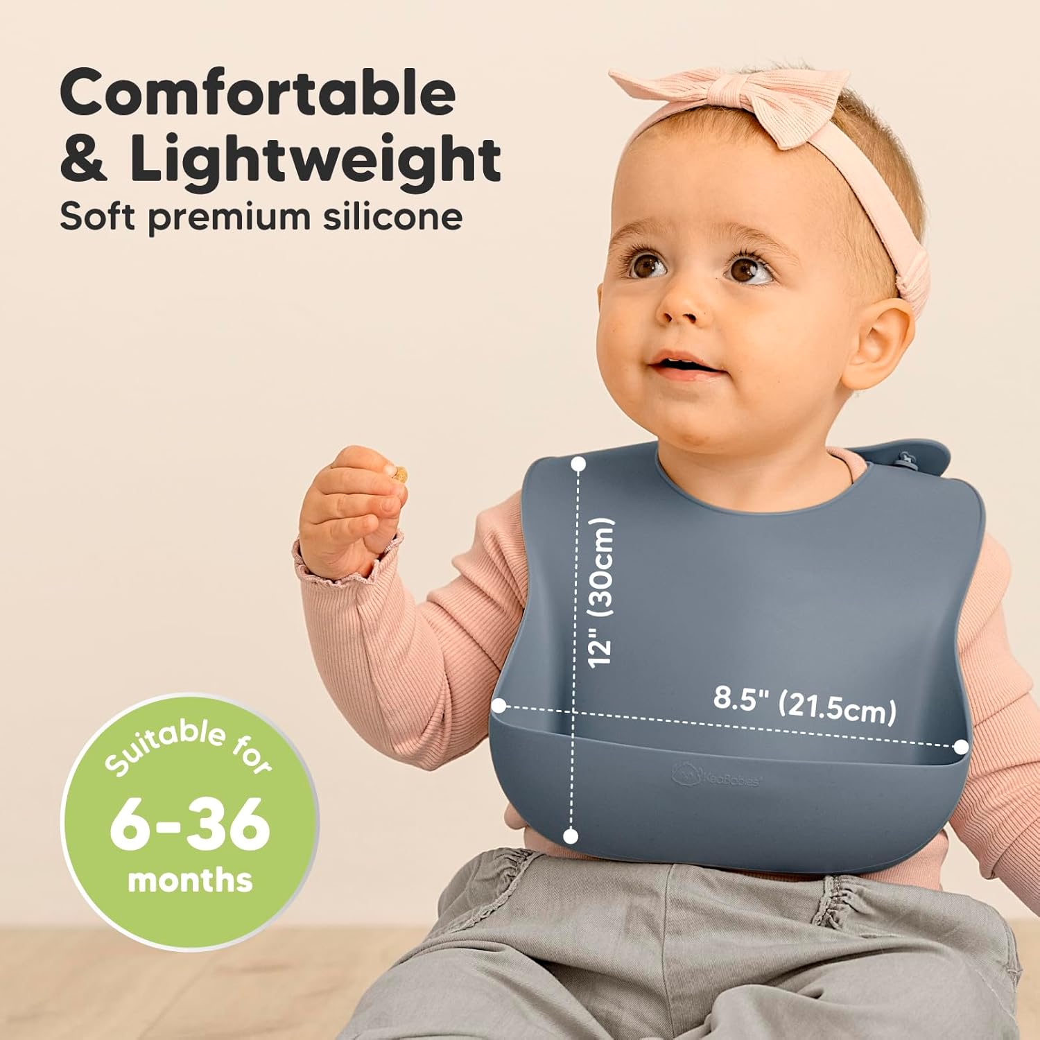 KeaBabies 2-Pack Suction Bowls Silicone Bibs