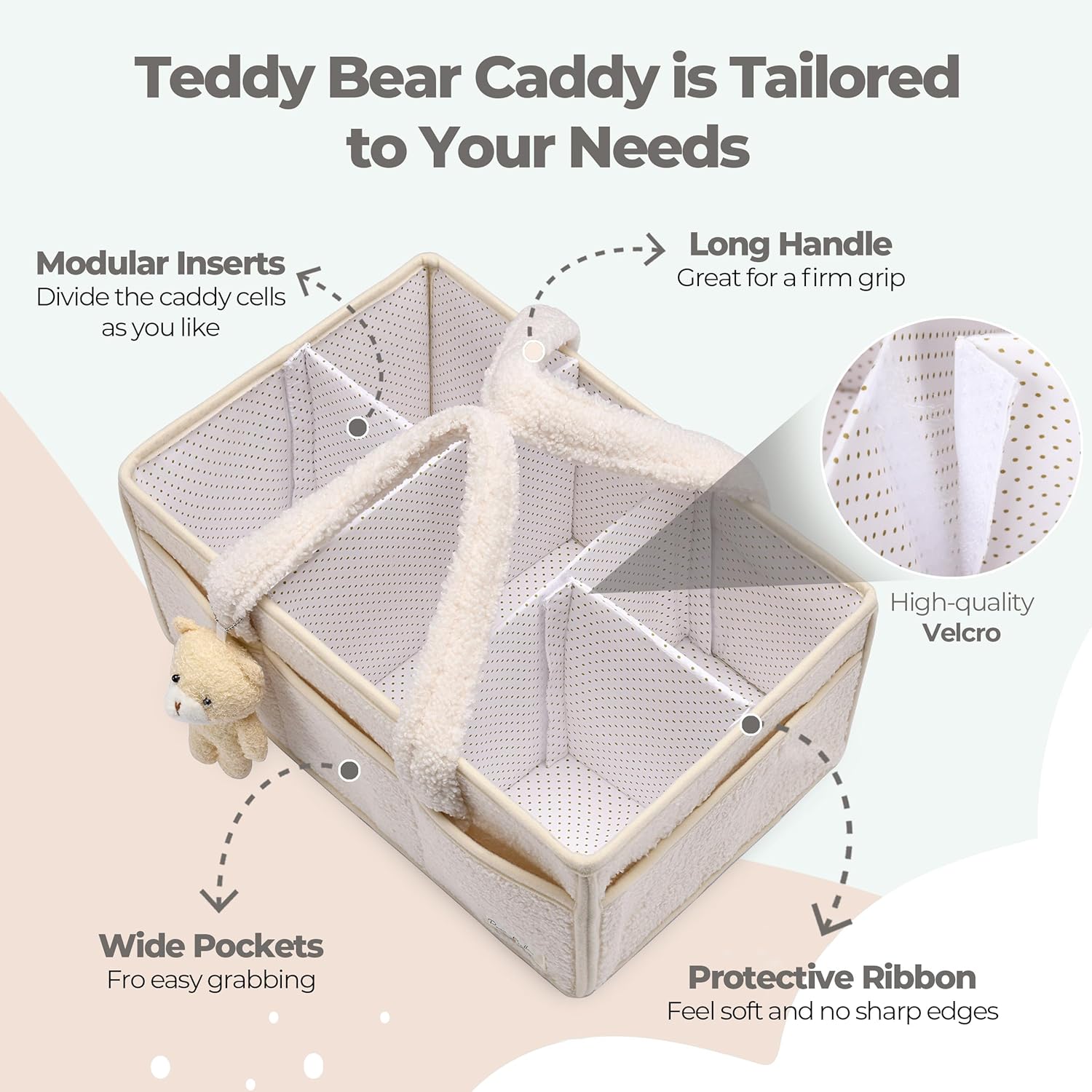 PeraBella Diaper Caddy Organizer - Changing Table Car Caddy for Baby Essentials