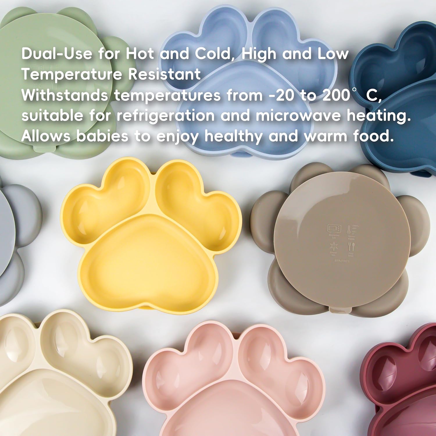 Blisskidsland Silicone Suction Plates for Babies Toddlers Pink