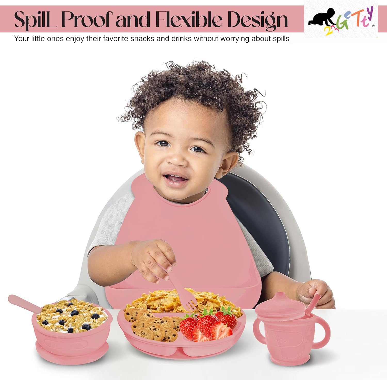 23GeTty Baby Feeding Set with Suction Plates and Utensils