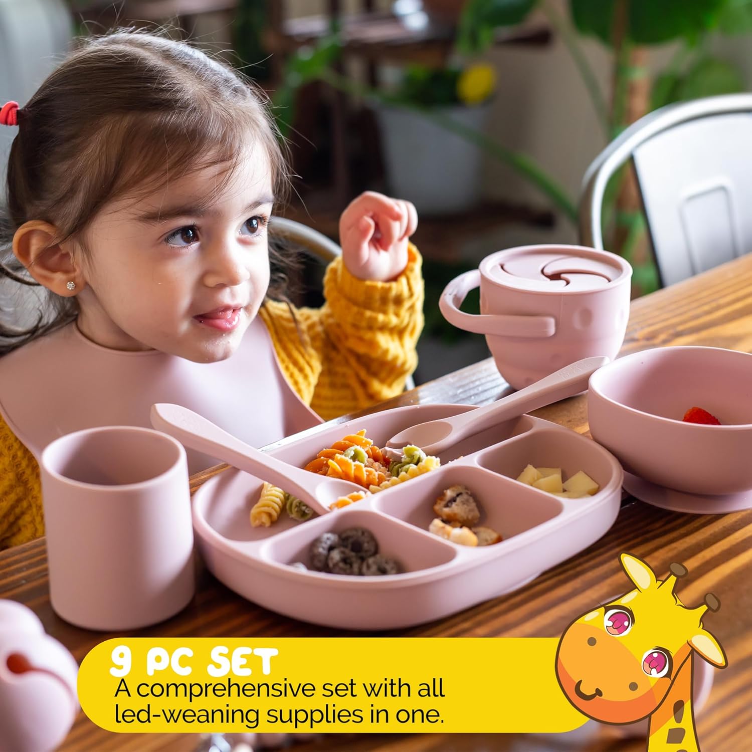 Muqee Peeko 10 Piece Baby Safe Silicone Feeding Set